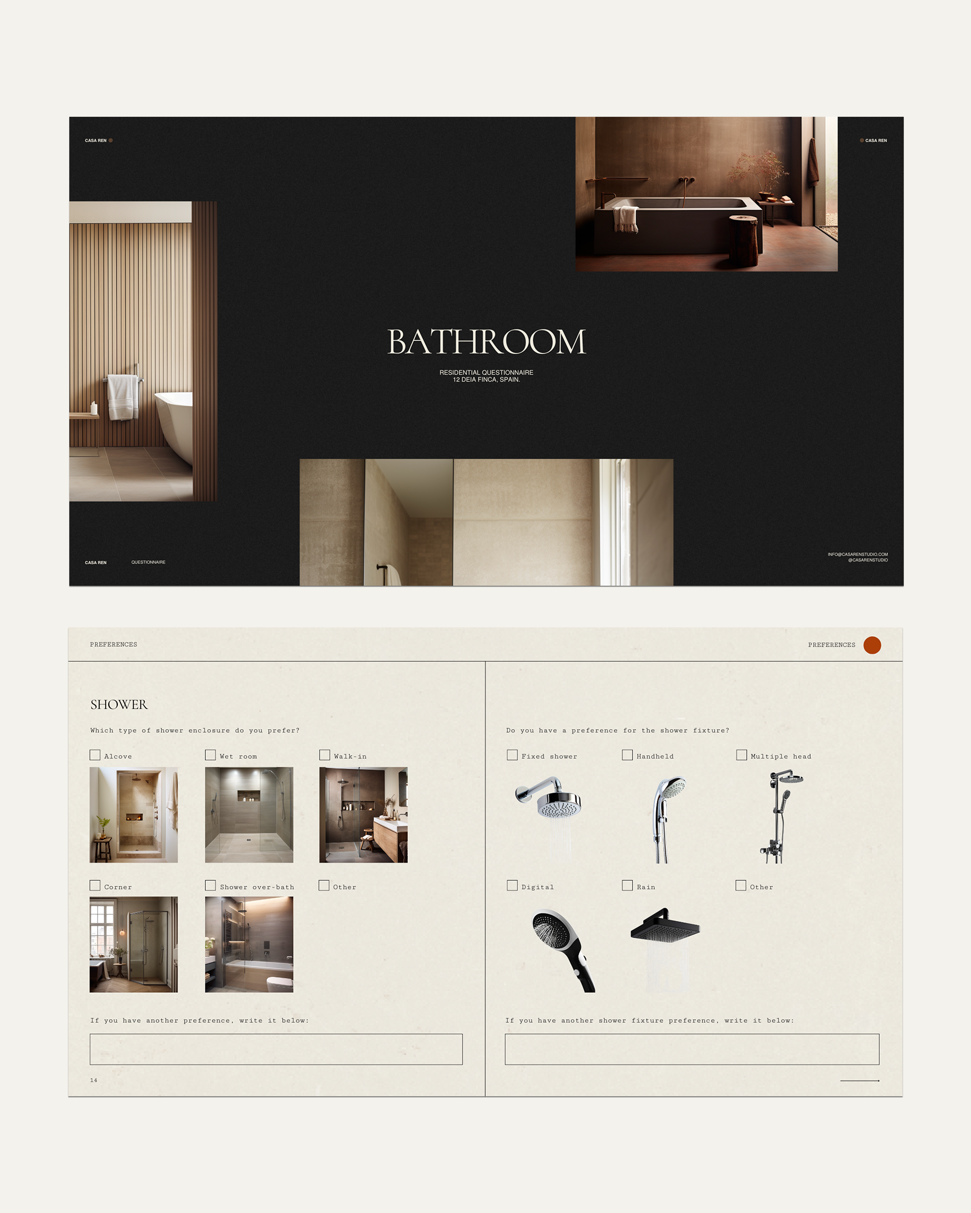 Bathroom Questionnaire - Casa Ren Studio