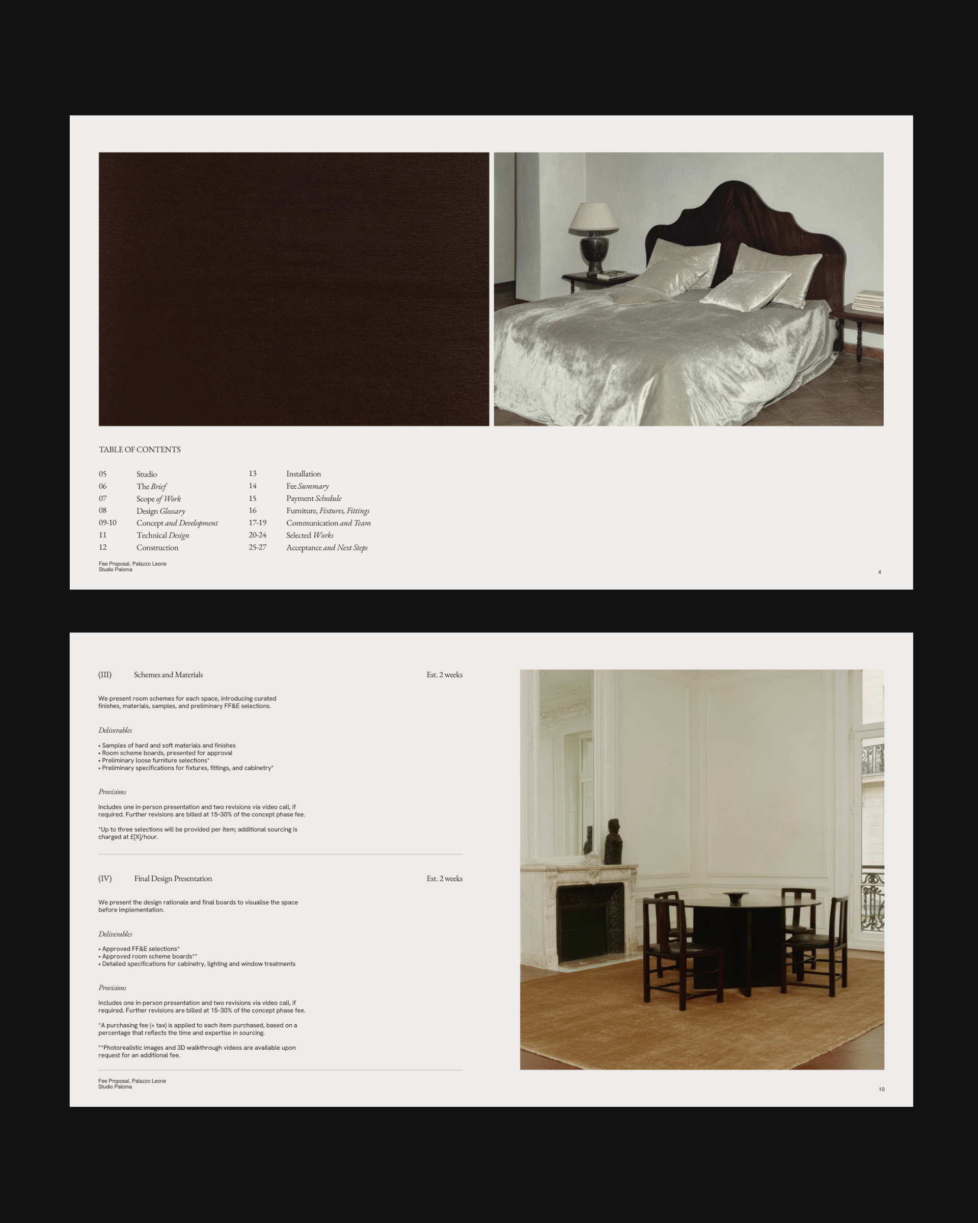 Proposition d'honoraires