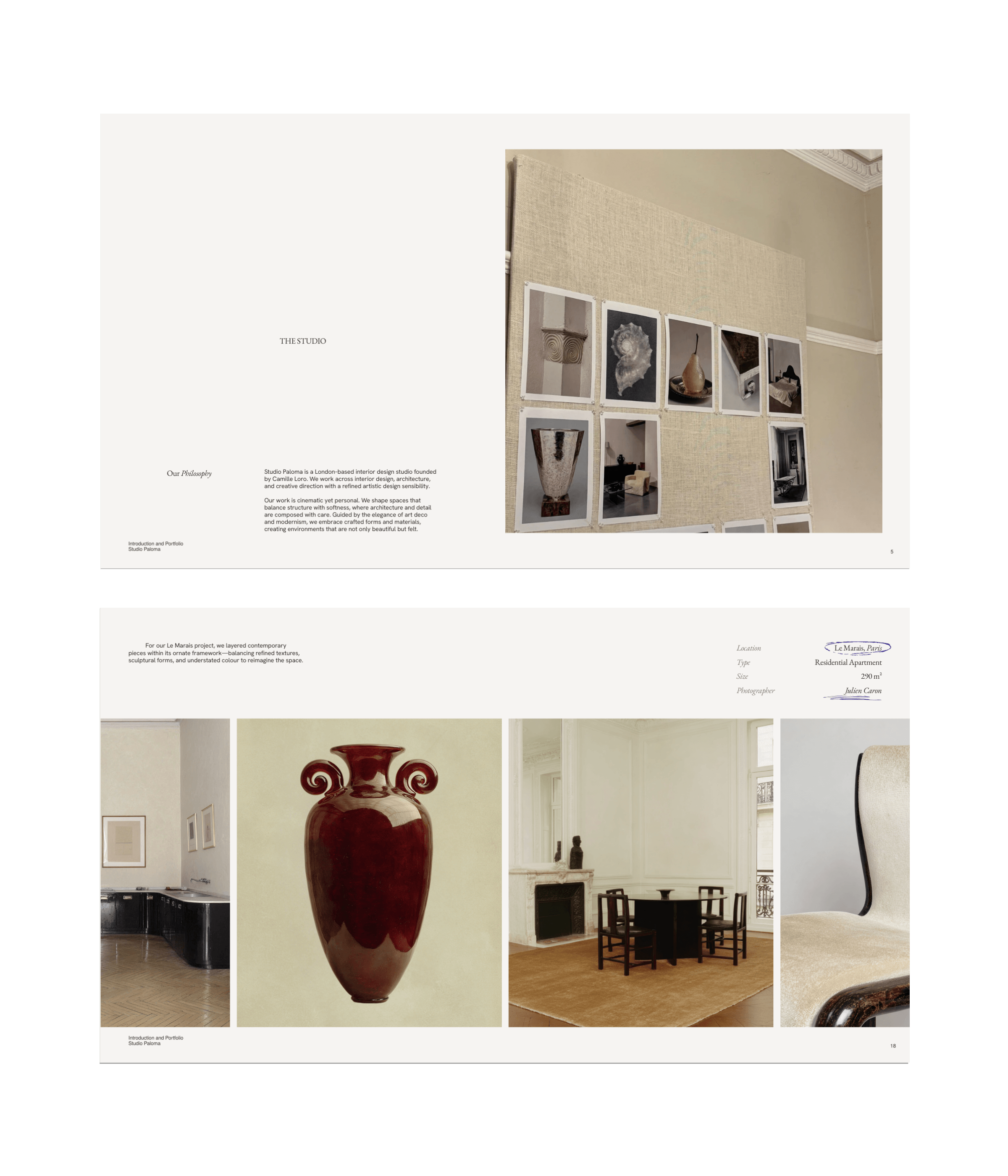 Introduction & Portfolio Template for Interior Designers - Casa Ren